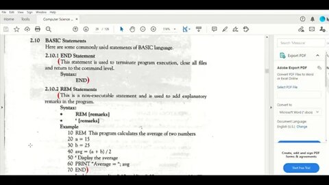 10th Computer Lecture2 BASIC StatementsEnd,Rem,Stop