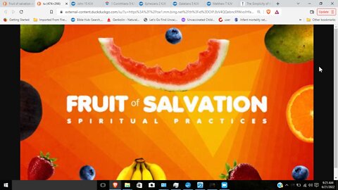 The fruit of salvation