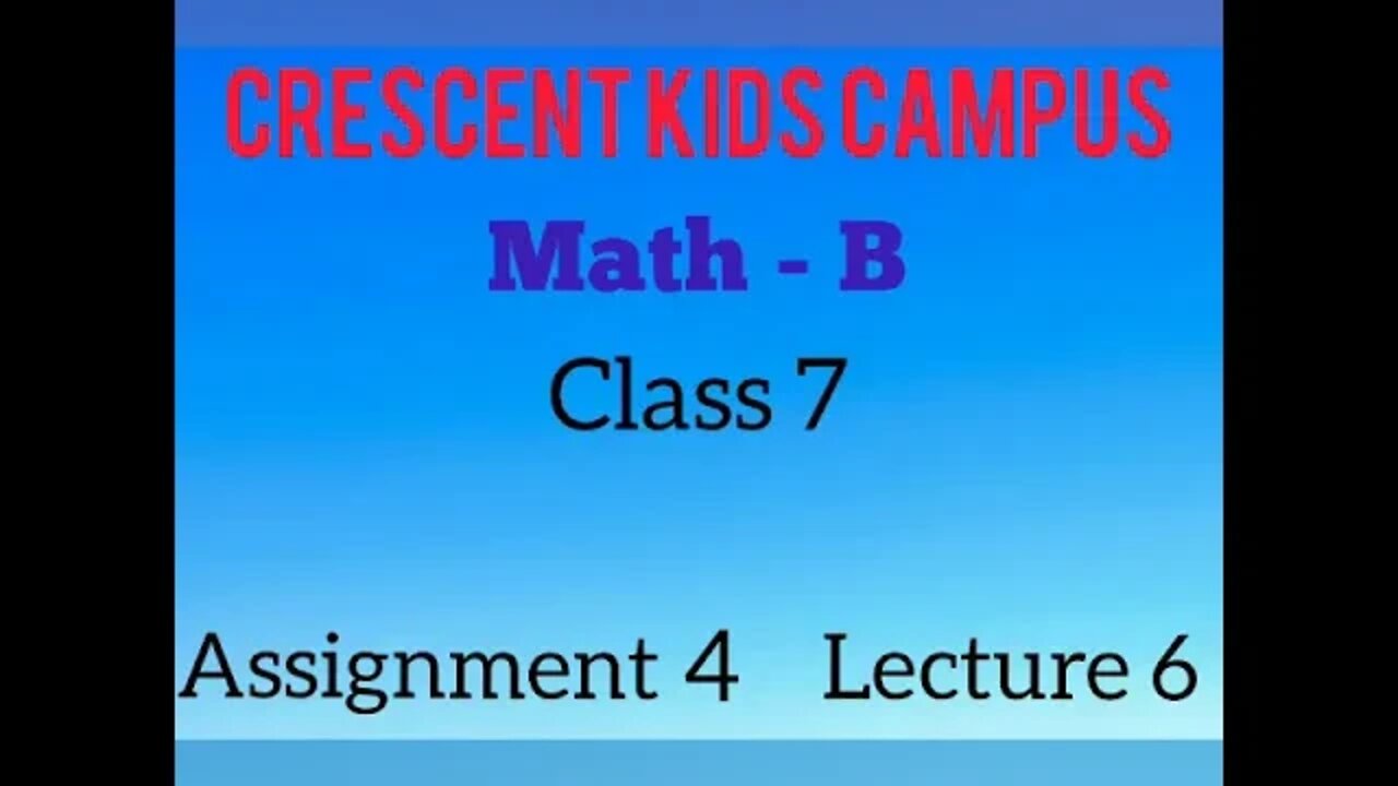 Maths Class 7th V 4
