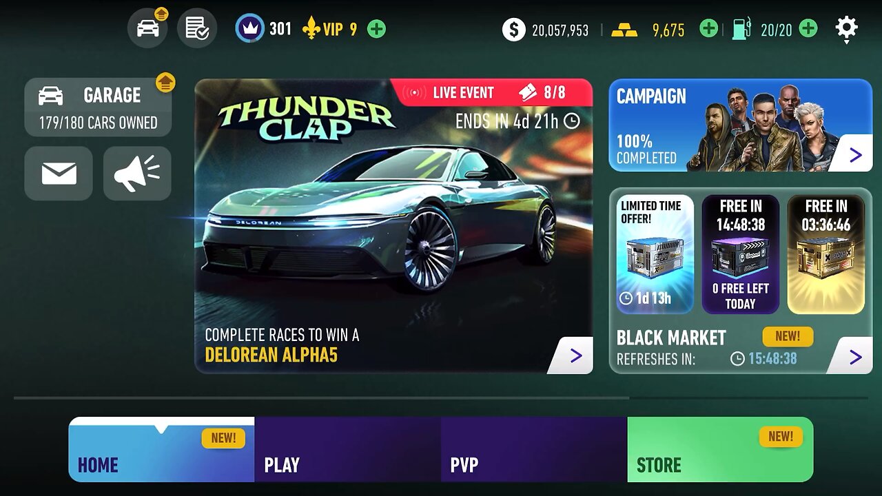 Need For Speed No Limits: DeLorean Alpha5 -Thunderclap - Day 3 - Current.