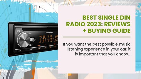 Best Single Din Radio 2023: Reviews + Buying Guide