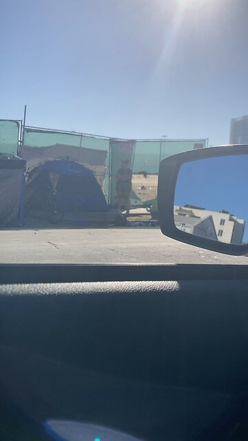 Nude human J-walking