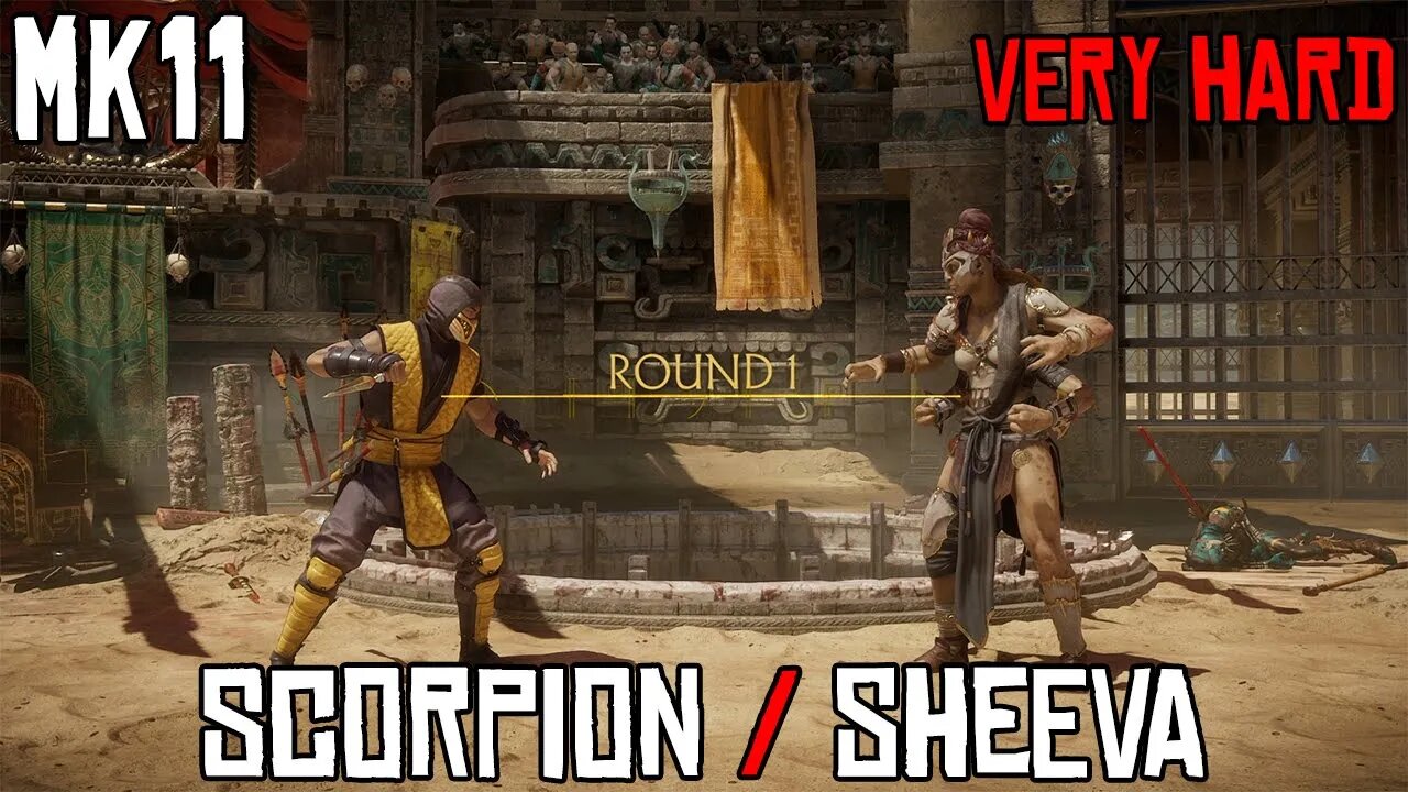 MK11 Very Hard CPU Match. Scorpion vs Sheeva