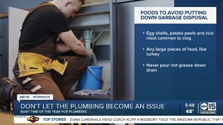 Plumbing don'ts on Thanksgiving