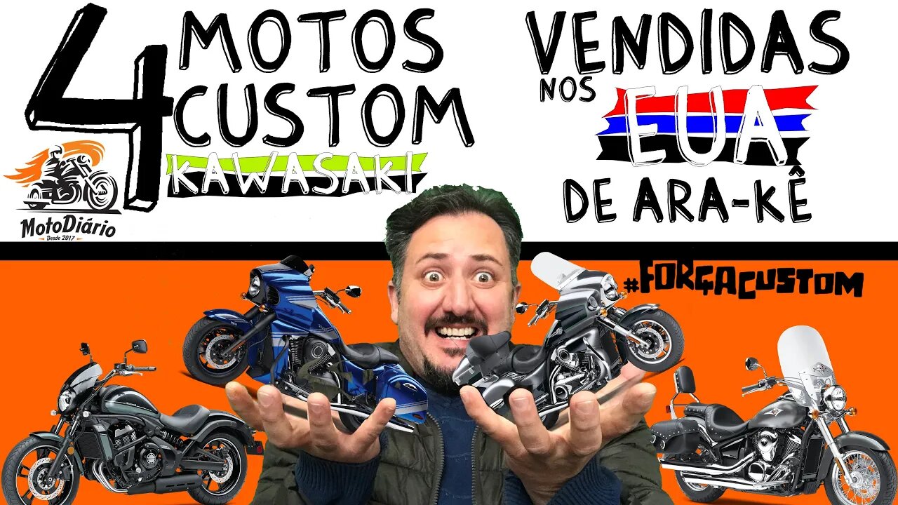 4 Motos Custom Kawasaki vendidas nos EUA de ARA-KÊ