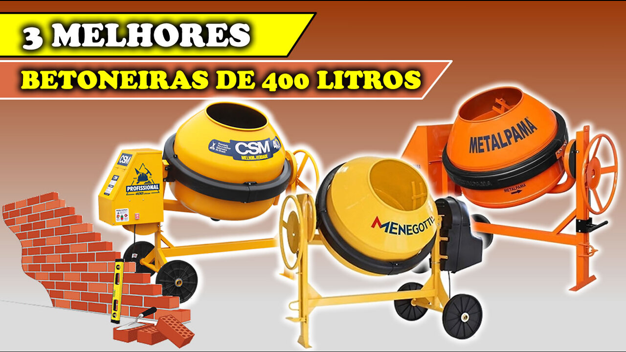 3 Melhores Betoneiras do Mercado com 400 Litros