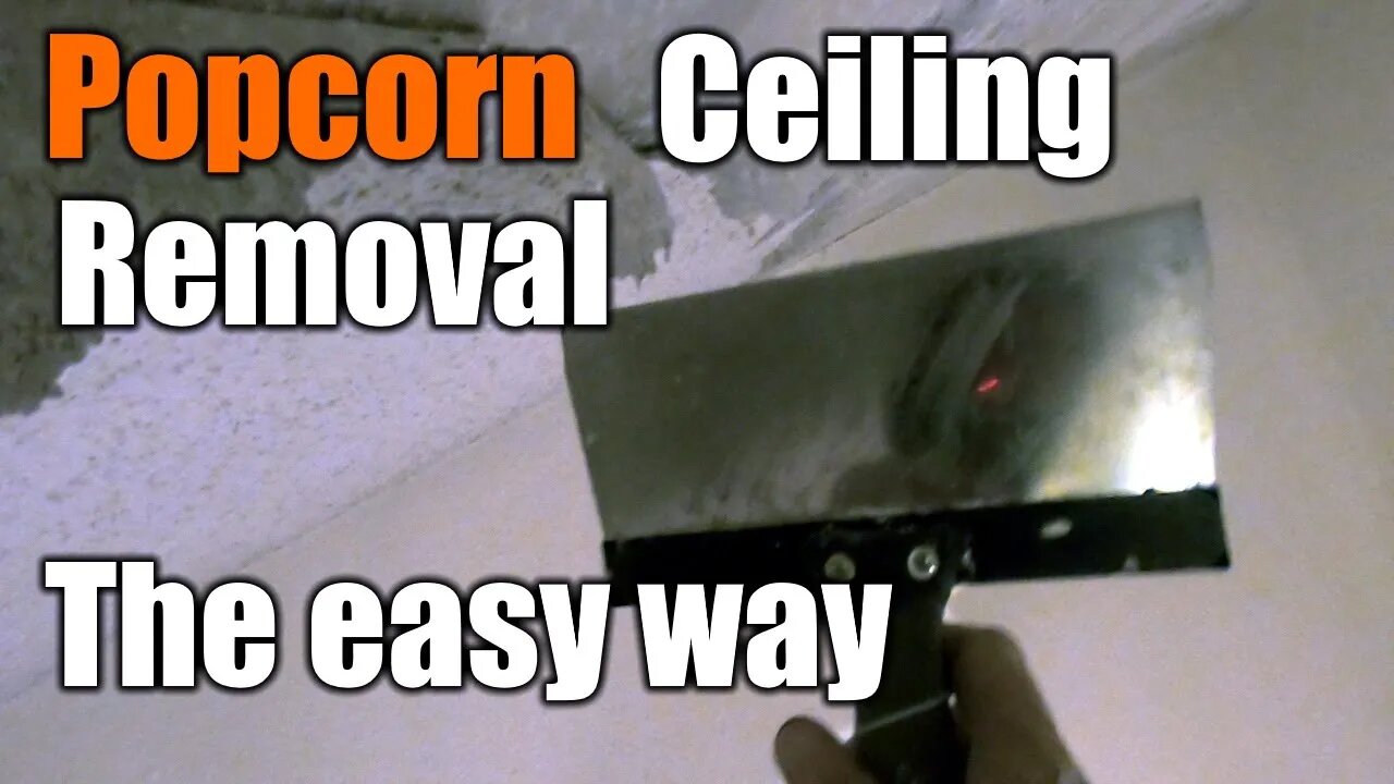 Popcorn Ceiling Removal | Fast And Easy | THE HANDYMAN |