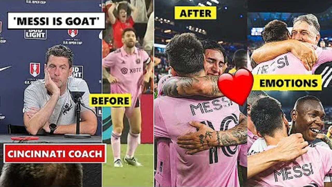 🤯Cincinnati Coach in Disbelief | Emotional Hugs For Messi From His Coach & Teammates!