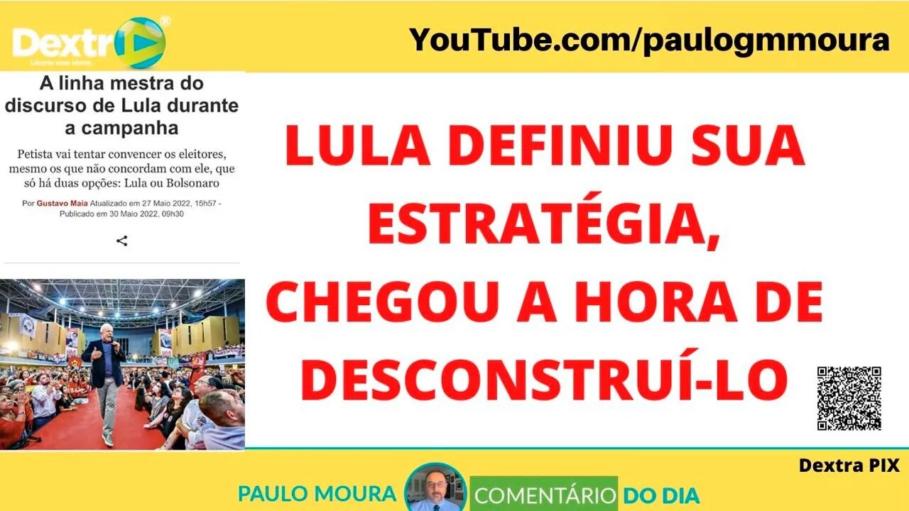 LULA DEFINIU SUA ESTRATÉGIA, CHEGOU A HORA DE DESCONSTRUÍ-LO