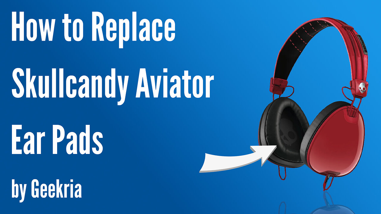 How to Replace Skullcandy Aviator Headphones Ear Pads / Cushions | Geekria