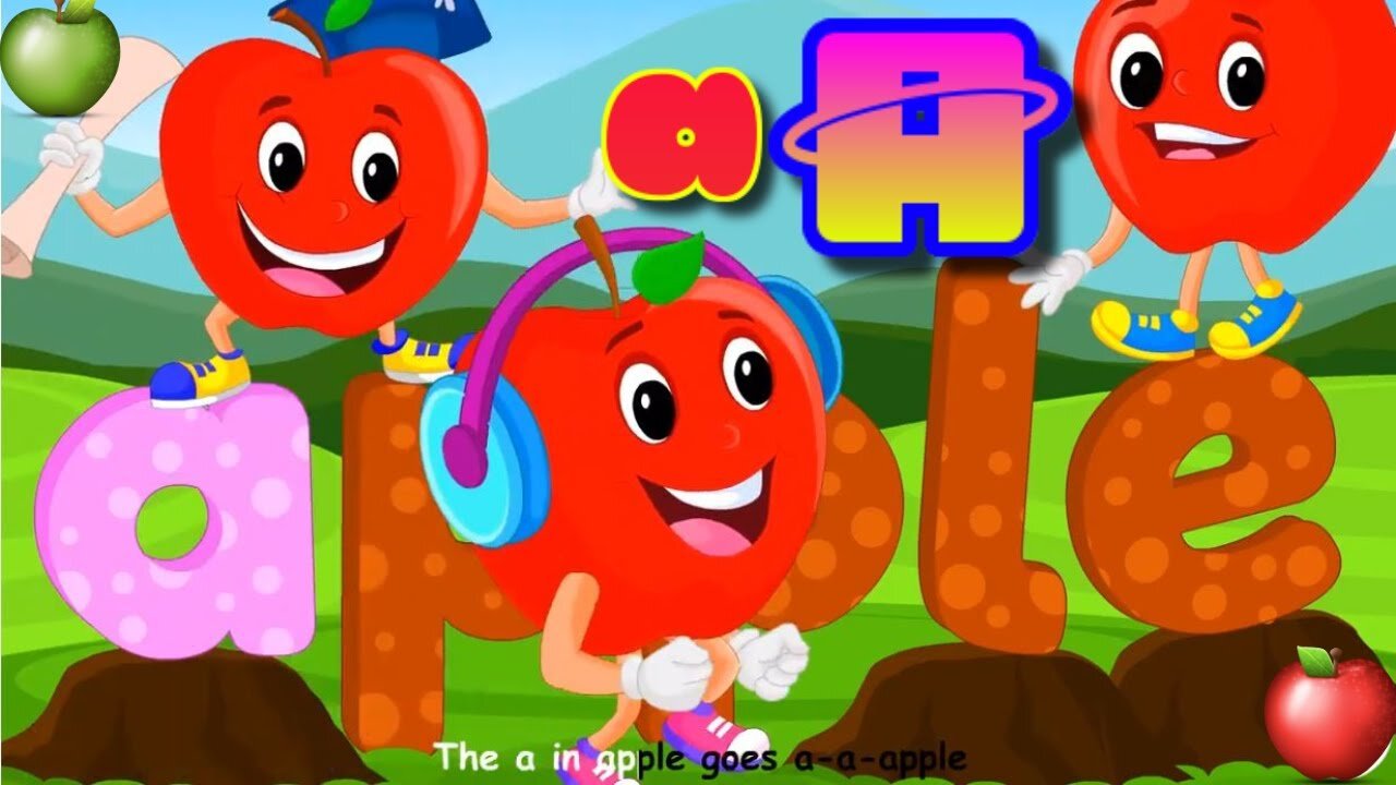 A for Apple song video kids song video ABC phonics songs alphabet children ABCD video