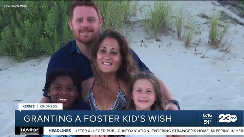 Kern's Kindness: Granting a foster kid's wish