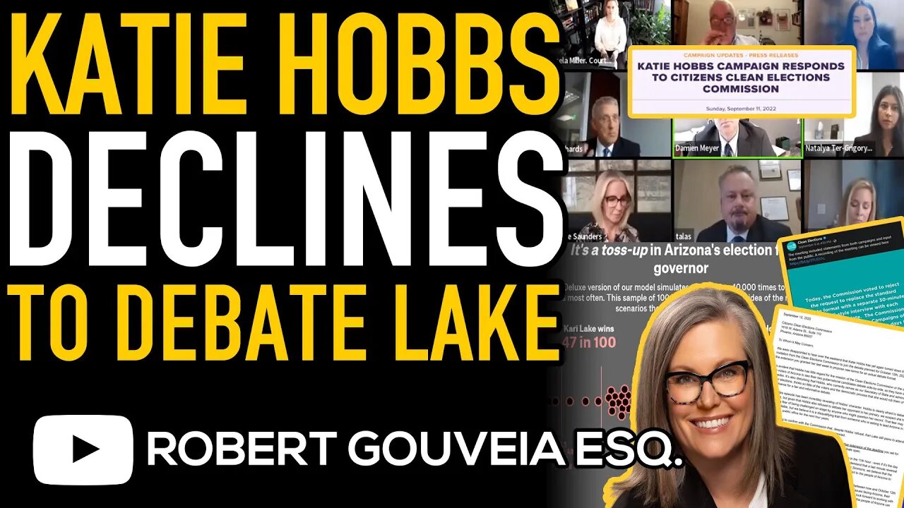 Katie Hobbs DECLINES Kari Lake Debate and After EMBARASSING Debate Commission