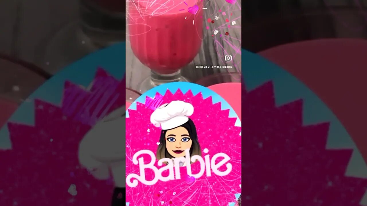 Sobremesa de Groselha da Barbie - Receita da Barbie - Filme da Barbie Fenômeno 2023