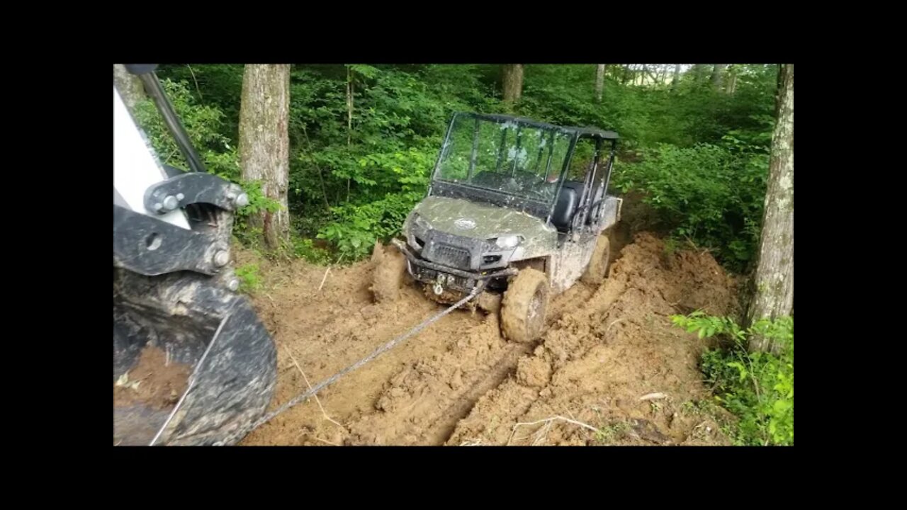 Polaris stuck in mud recovery