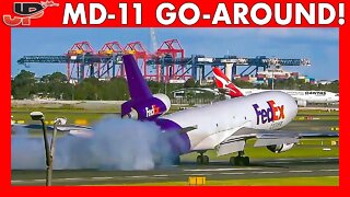 FedEx MD-11 Goes Around after Touchdown on the runway!