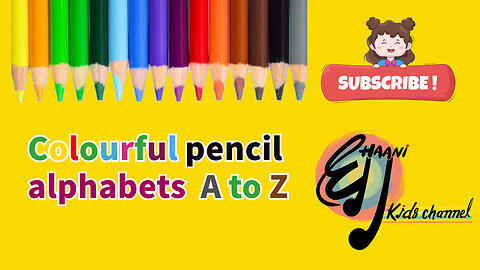 Colourful pencil alphabets A to Z