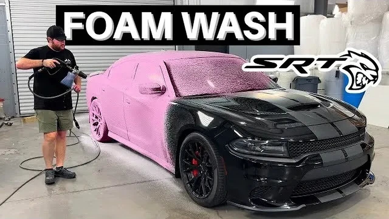 Hellcat Foam Wash, Polish & Coating - Dodge Charger Auto Detailing (Satisfying ASMR)