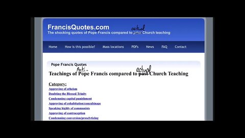 Antipope Francis’ Shocking Quotes