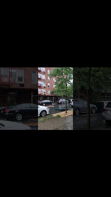 Hurricane like winds just destroyed construction panel wood down side of building front of my store😱