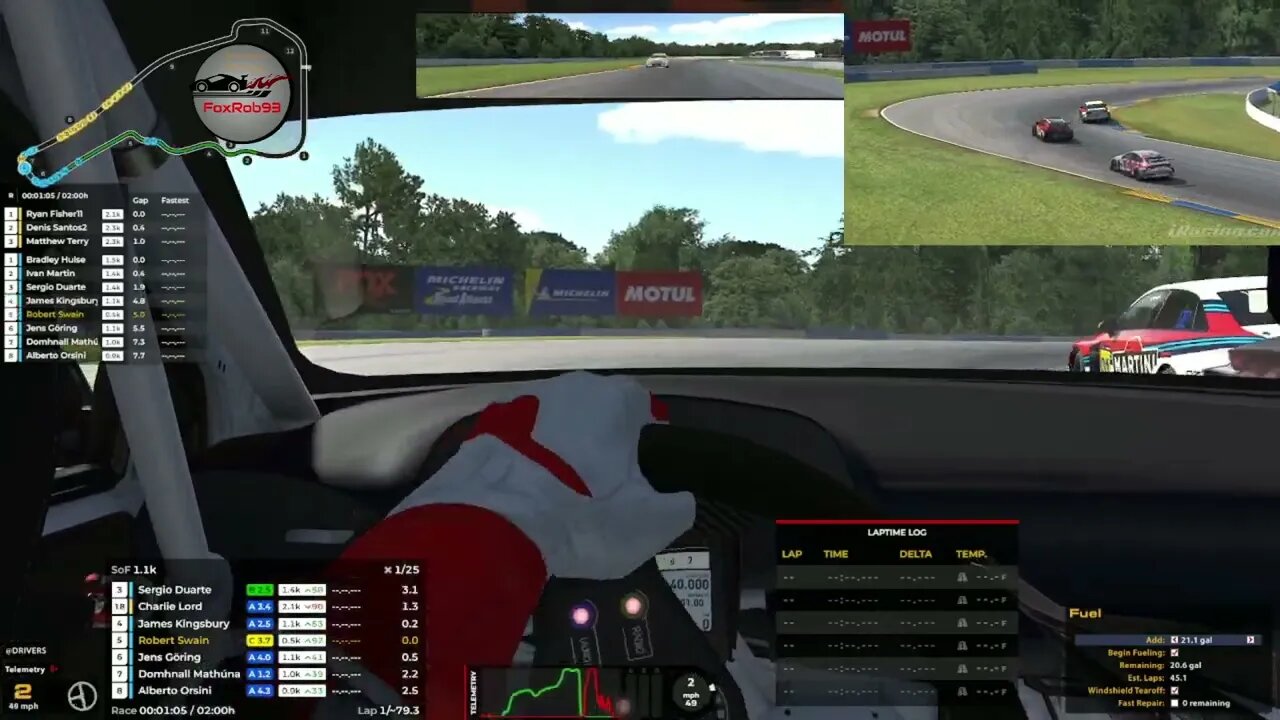 Not what you want 6 minutes into a 2 hour endurance race. In car footage