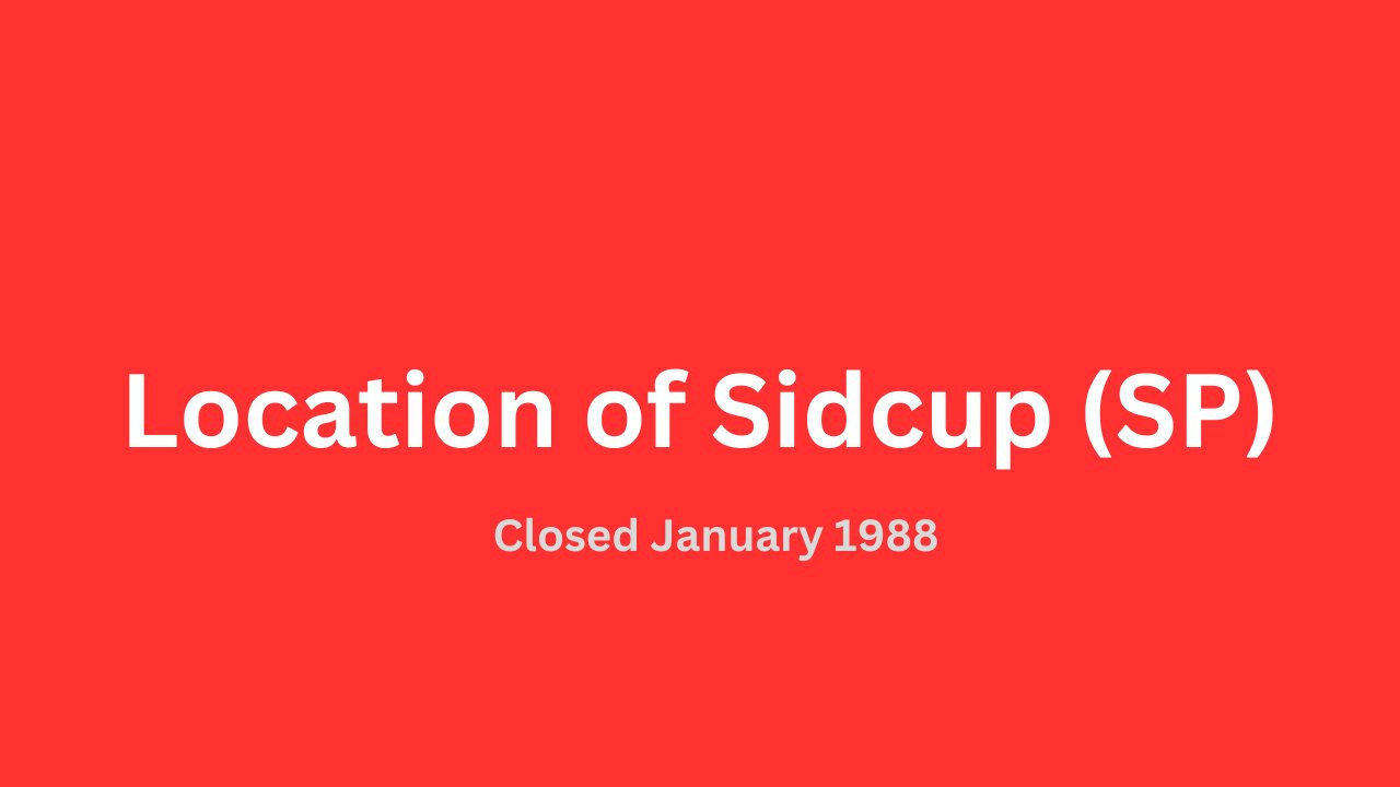 Location of Sidcup (SP) bus garage closed in January 1988.