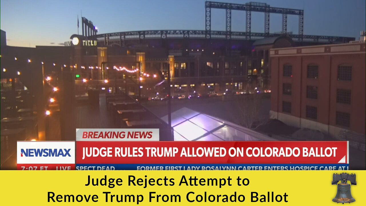 Judge Rejects Attempt to Remove Trump From Colorado Ballot