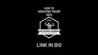 How To: Weighted Tricep Dip #Triceps