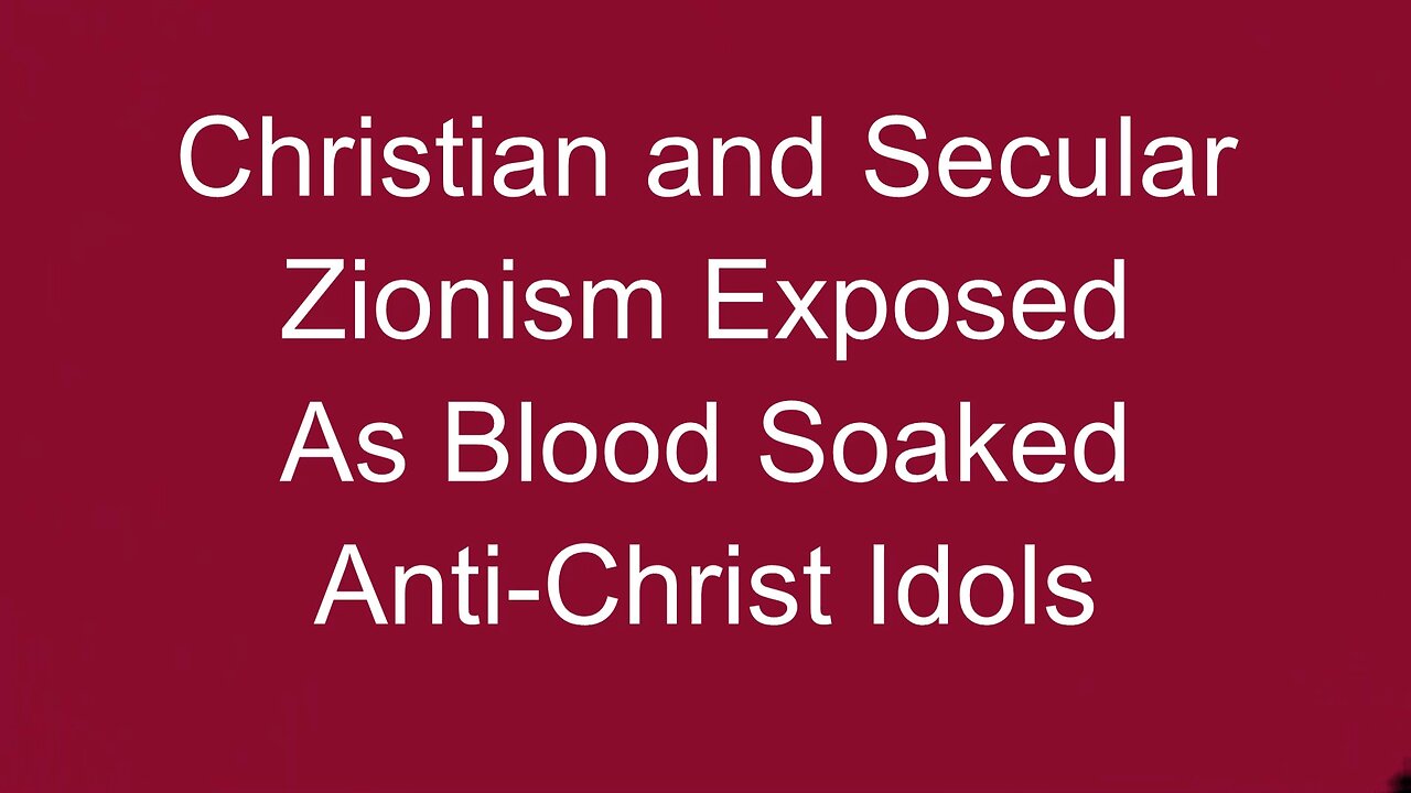 Zionism Exposed, New Idol Proposed