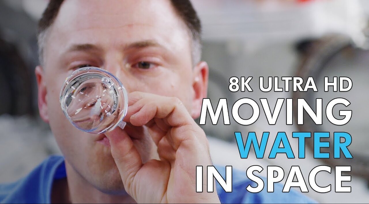 Moving Water in Space - 8K Ultra HD