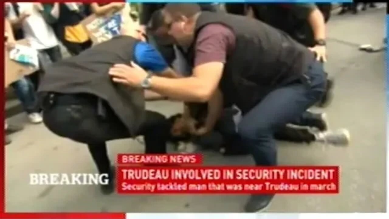 Video Shows Justin Trudeau's Security Tackle A Man Approaching The Prime Minister