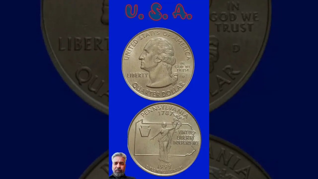 U. S. A. ¼ Dollar 1999.#shorts #education #coinnotesz