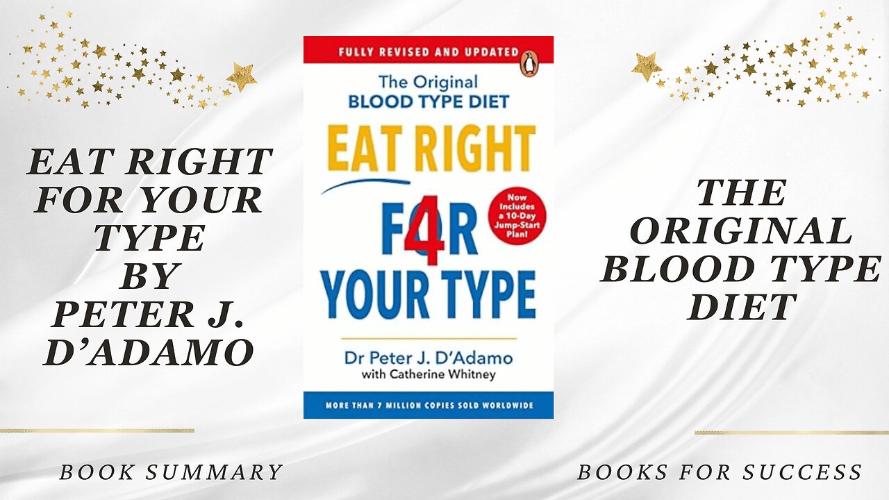 'Eat Right 4 Your Type' by Peter J. D’Adamo. Your Diet According to Your Blood Type | Book Summary