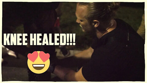 His knee felt cold after we prayed!!!