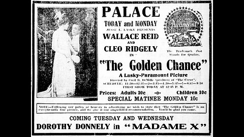 The Golden Chance (1915 Film) -- Directed By Cecil B. DeMille -- Full Movie