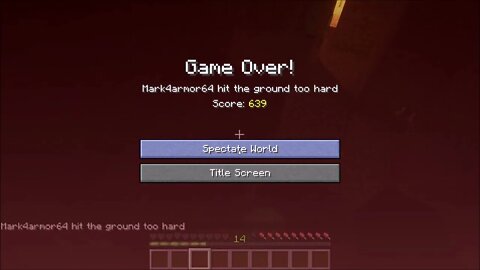 So I was Playing Minecraft Hardcore For The First Time Today And This Happend