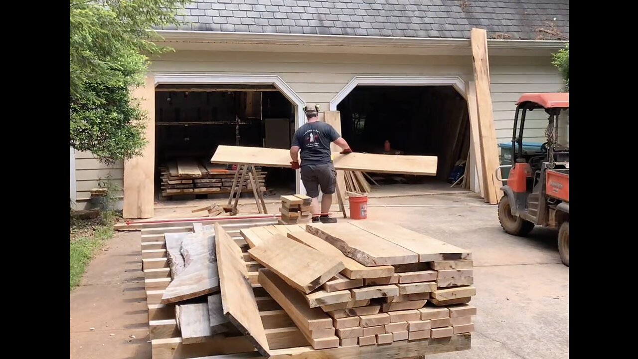 Unloading the Kiln and Breaking Down the Lumber to build 80+ Desks