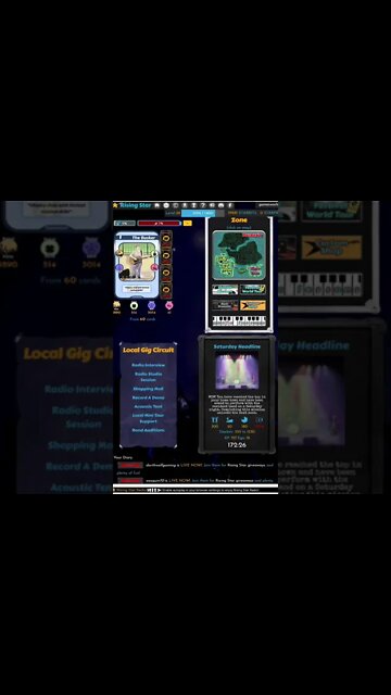 Rising Star Play To Earn NFT Music Career Game | Day 11 Grinding | Passive Income #Shorts Quinn Trim