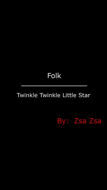 Zsa Zsa plays the guitar and sings a Folk song Twinkle Twinkle Little Star.