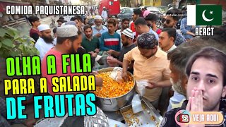 Como é a SALADA DE FRUTAS no PAQUISTÃO? Reagindo a COMIDAS DE RUA do PAQUISTÃO | Veja Aqui Reacts