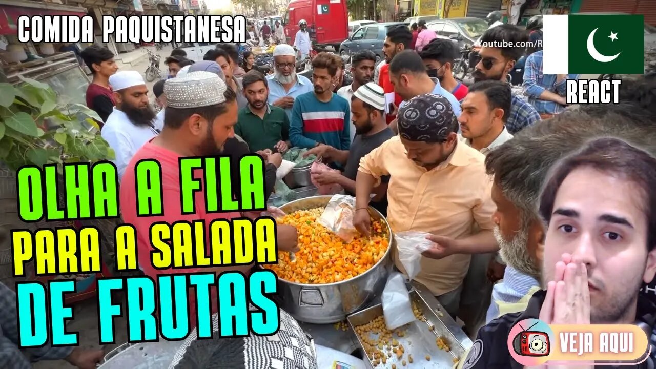 Como é a SALADA DE FRUTAS no PAQUISTÃO? Reagindo a COMIDAS DE RUA do PAQUISTÃO | Veja Aqui Reacts