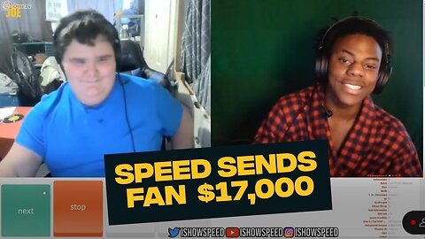 ISHOWSPEED DONATES 17,000$ TO HIS GIVE FAN VIDEO