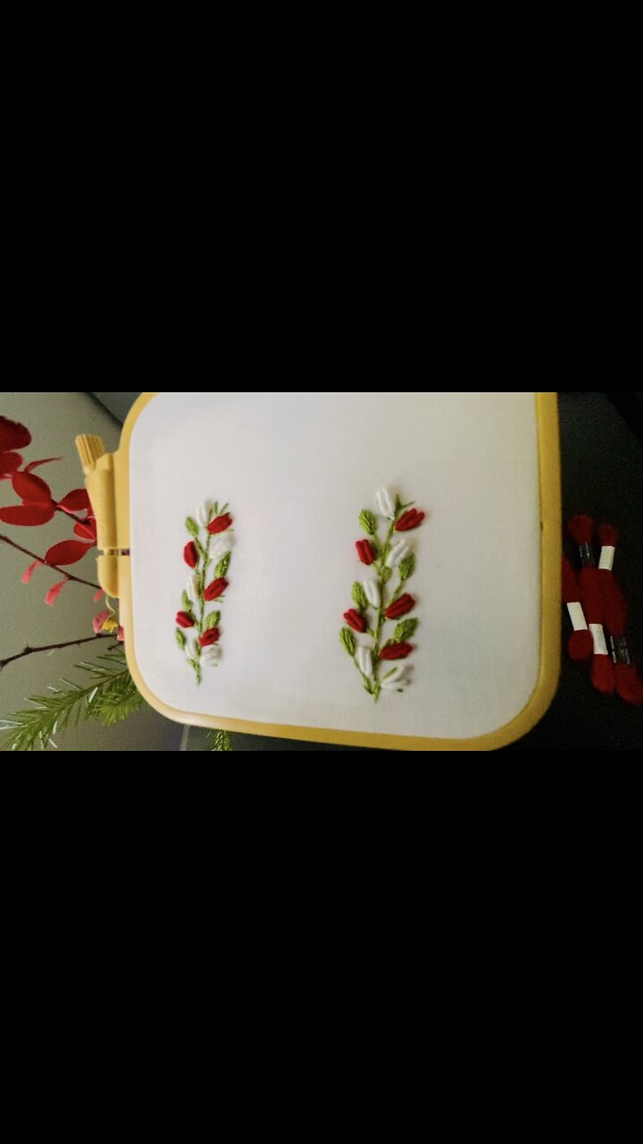Tiny Bud Hand Embroidered Blanket
