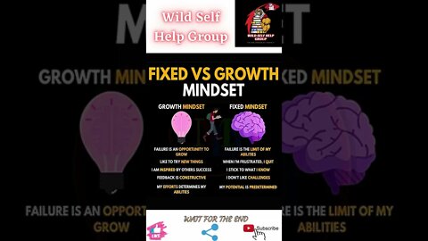 🔥Fixed vs growth mindset🔥#shorts🔥#wildselfhelpgroup🔥6 July 2022🔥