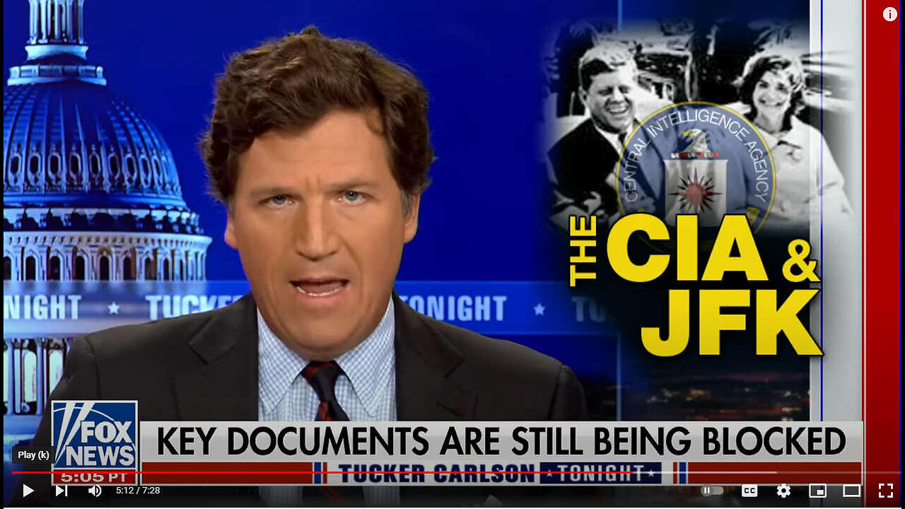 Tucker Carlson Reports CIA Involvement in Kennedy Assassination