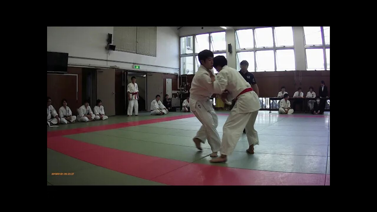 2019/6/16 第51回東日本学生合気道競技大会 短刀乱取り競技 個人戦 男子 Ｂコート１回戦 第１試合