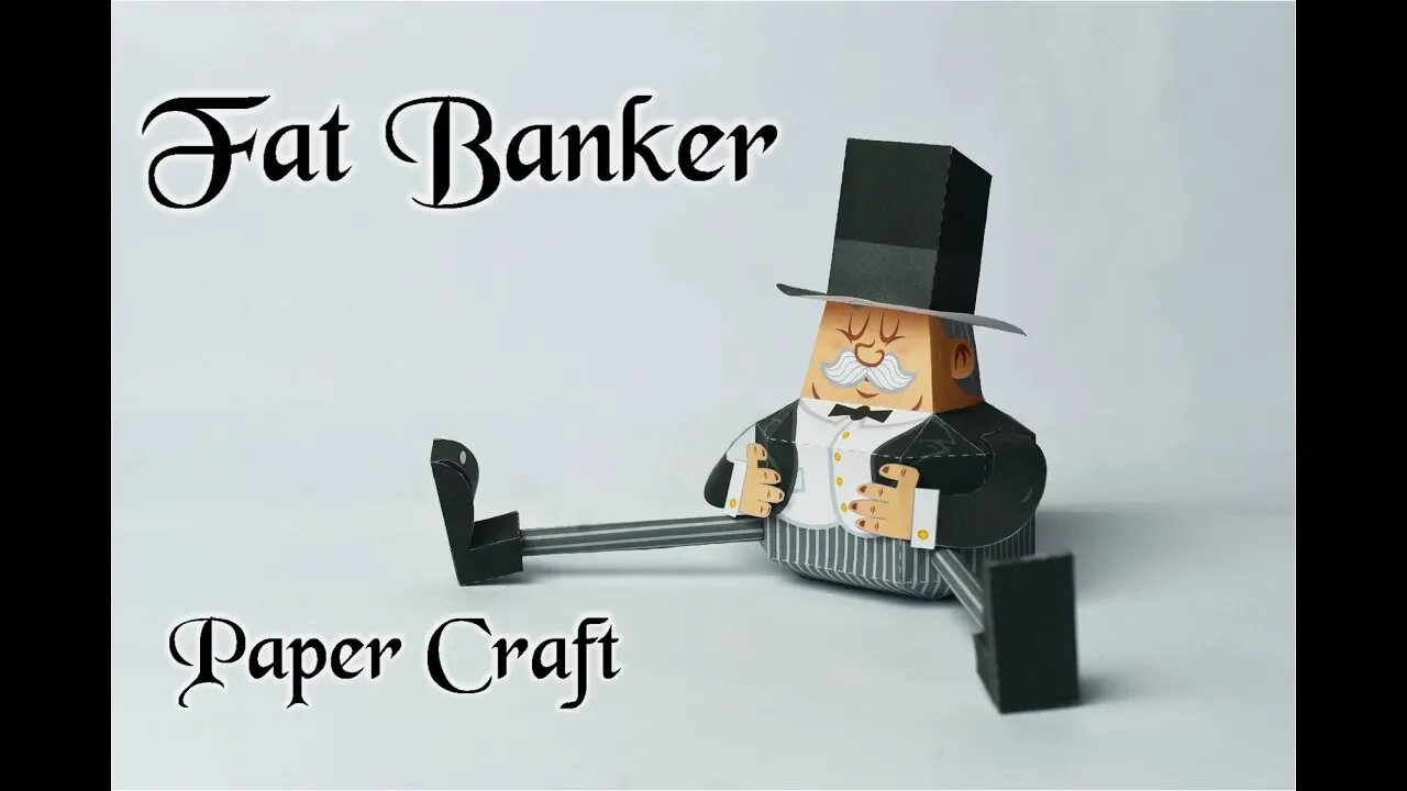 How To Make Piggy Bank With Paper | Fat Banker Papercraft