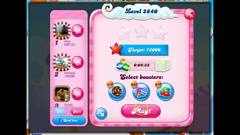 Candy Crush Level 2840 Talkthrough, 27 Moves 0 Boosters