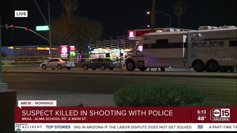 Mesa officers involved in deadly shooting near Alma School Road and Main Street