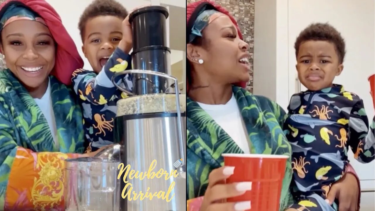 Lil Baby & Jayda's Son Loyal Help Mommy Use Juicer For The 1st Time! 😂